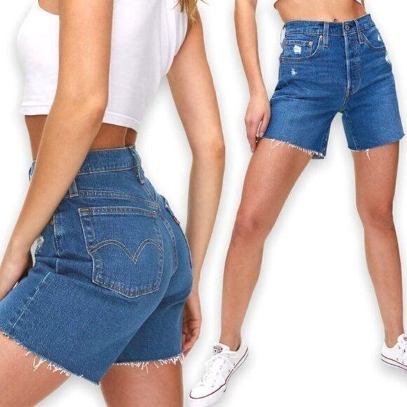 Levi's 501 Mid Thigh Shorts - Picture 3 of 11